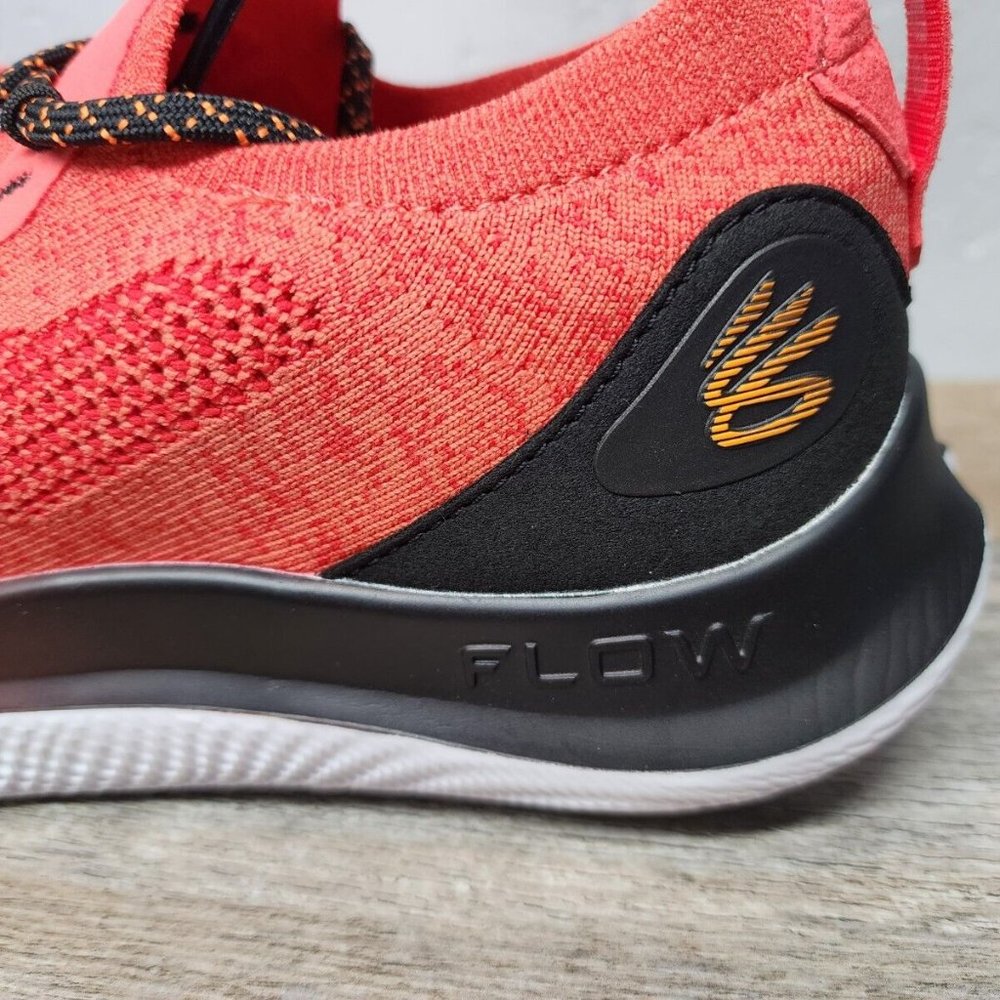 Under Armour Curry Flow Go Running Shoes Coral Red Black 3023814-604 Siz… - Picture 9 of 13